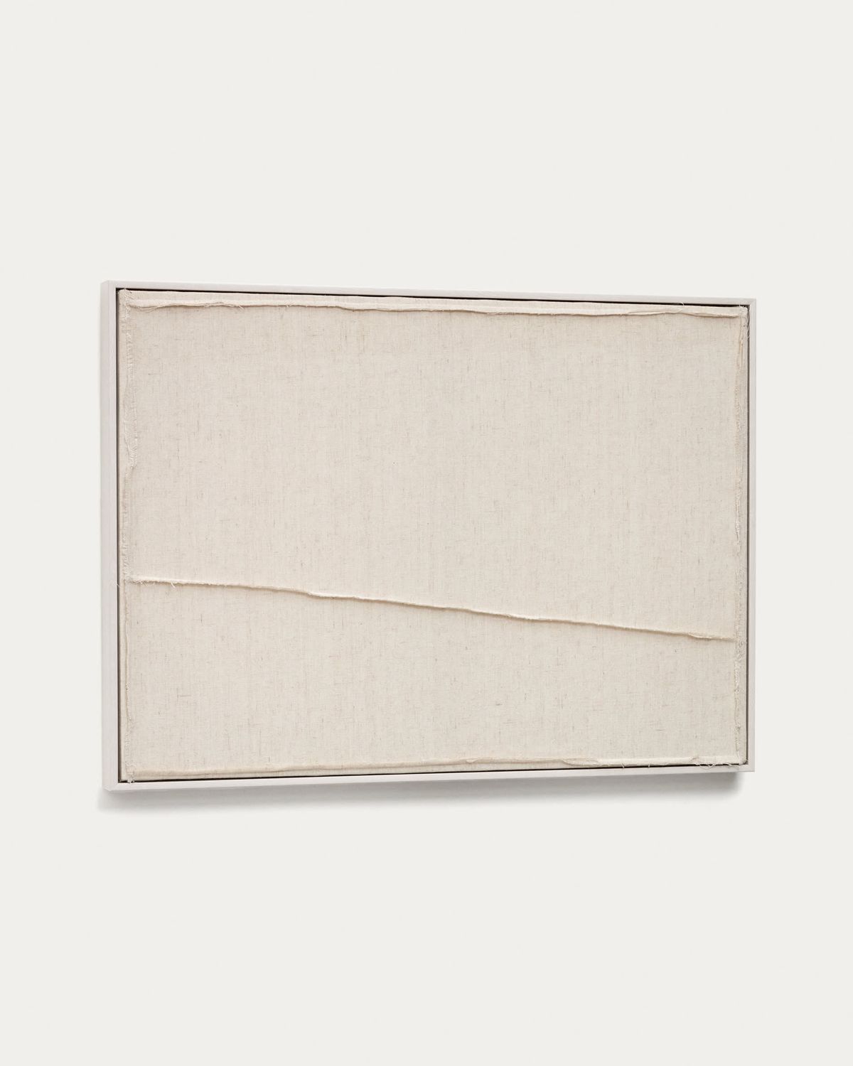 Cuadro Maha blanco con línea vertical 52 x 72 cm