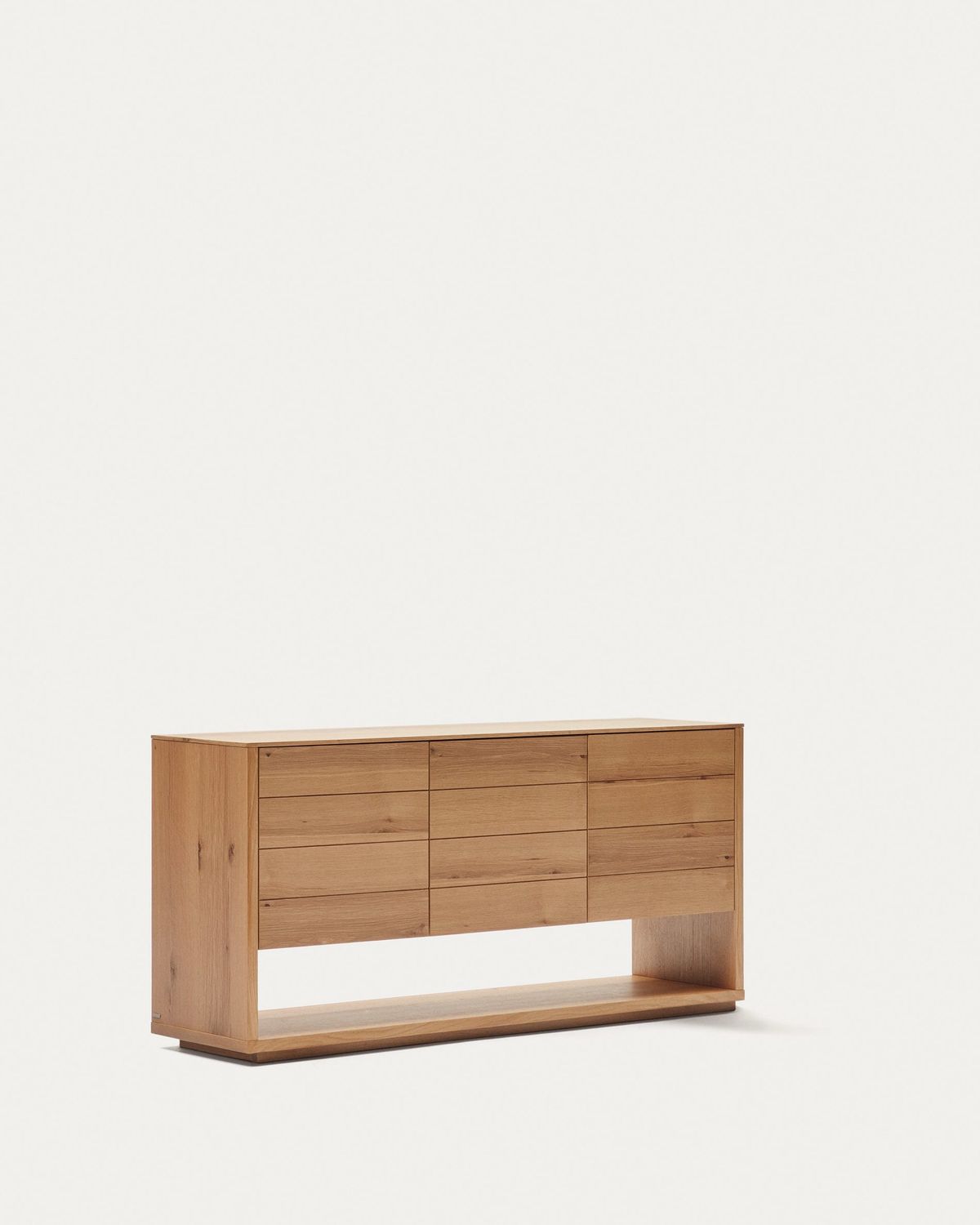 Aparador Alguema 3 puertas en chapa de roble con acabado natural 151 x 73cm