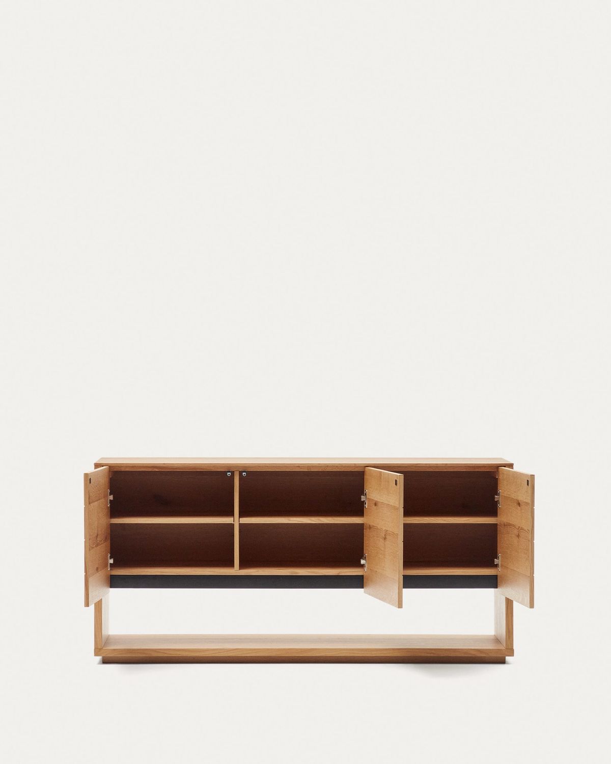 Aparador Alguema 3 puertas en chapa de roble con acabado natural 151 x 73cm