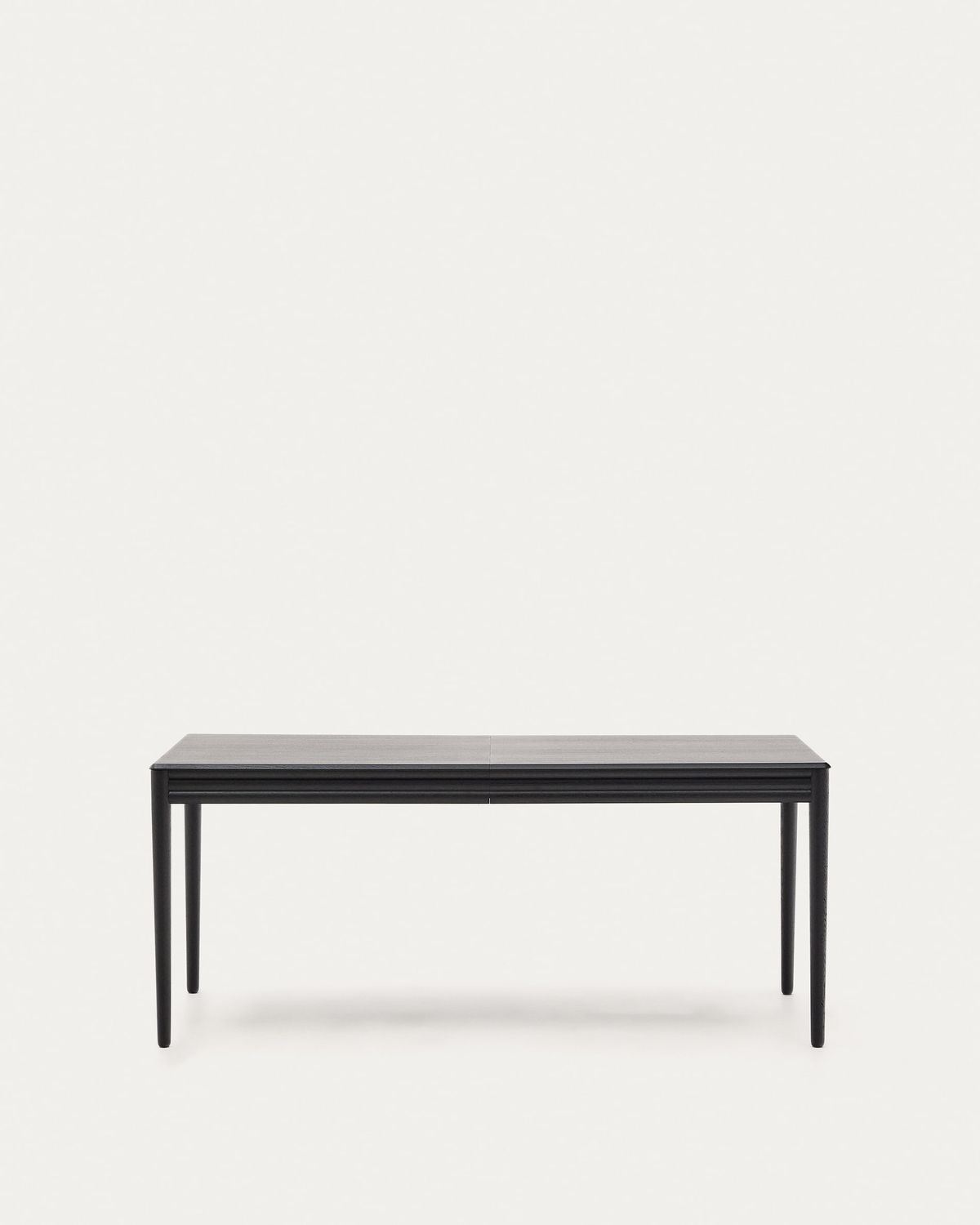 Mesa extensible Lenon de chapa y madera maciza de roble negro 160(200)x90cm FSC Mix Credit