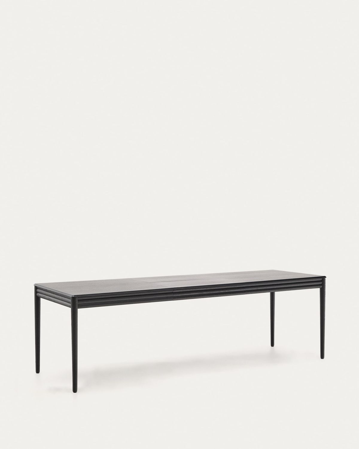 Mesa extensible Lenon de chapa y madera maciza de roble negro 160(200)x90cm FSC Mix Credit