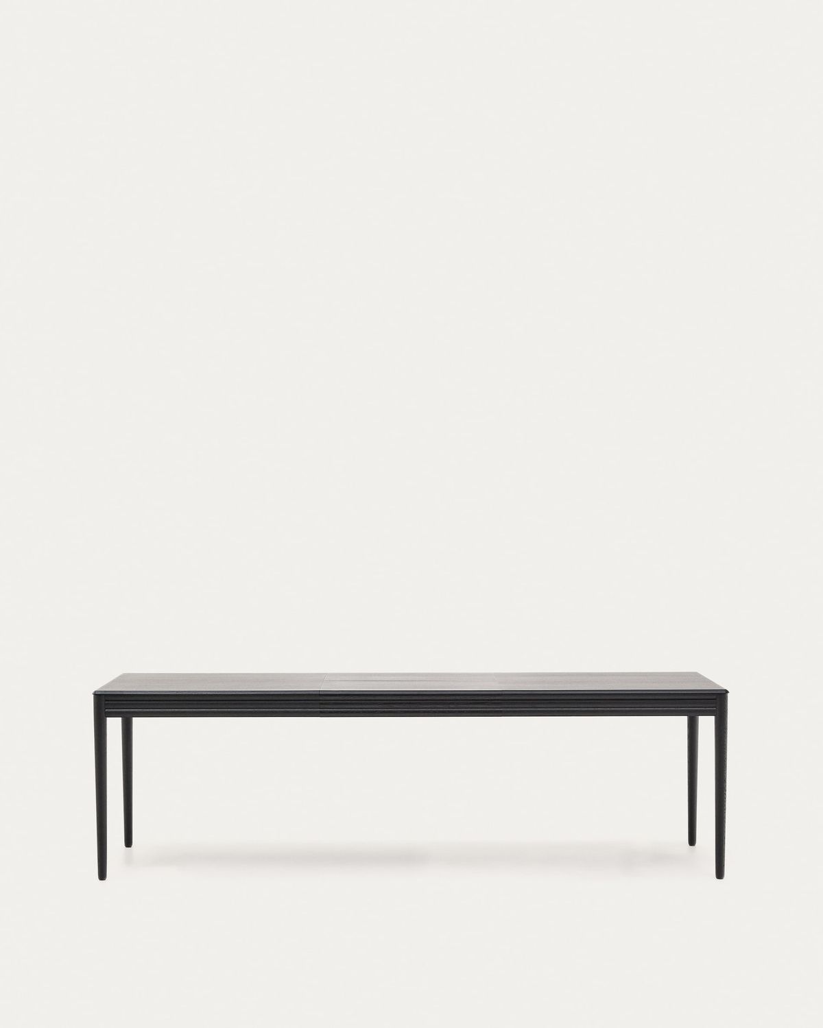 Mesa extensible Lenon de chapa y madera maciza de roble negro 160(200)x90cm FSC Mix Credit