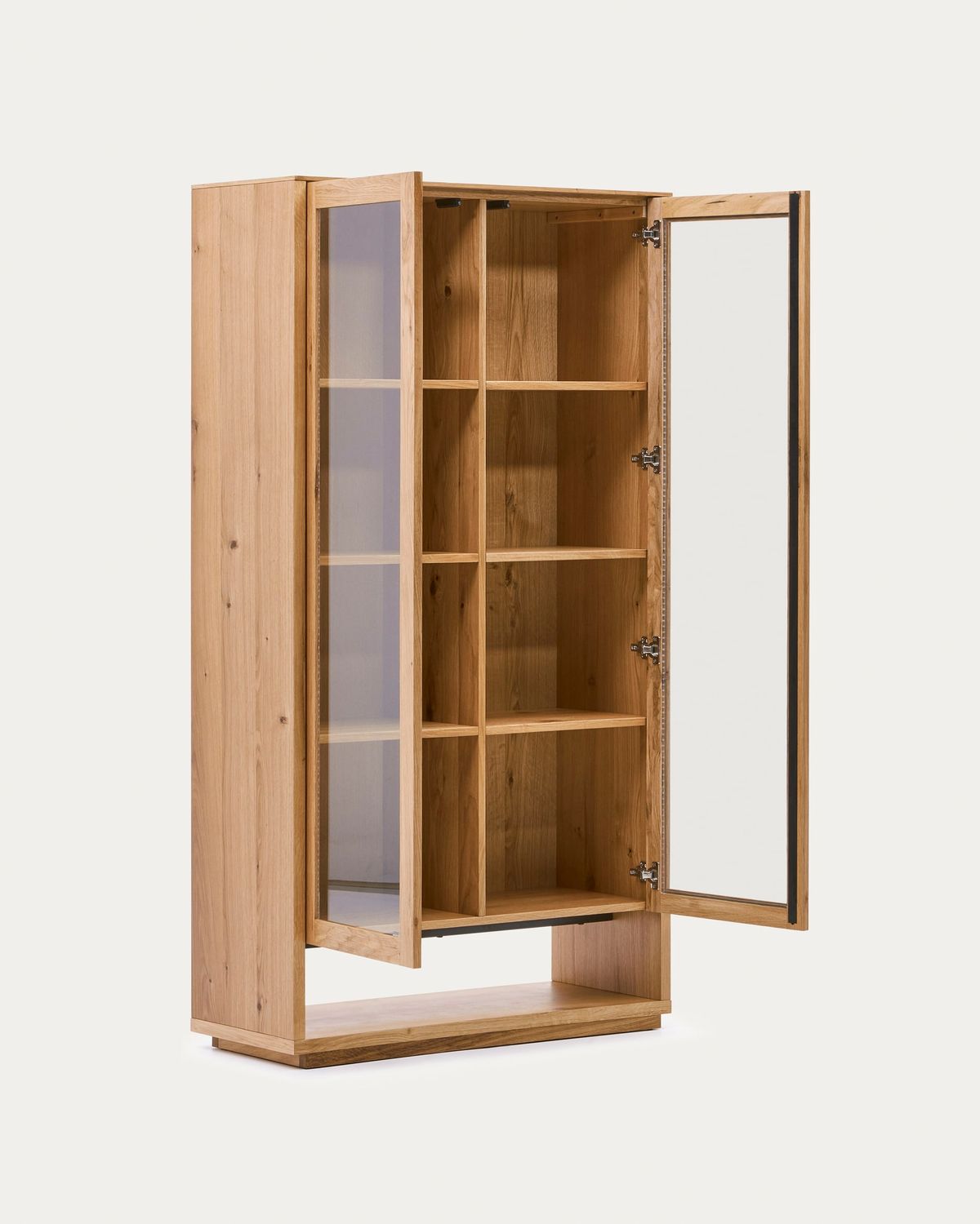 Vitrina Alguema de chapa en roble con acabado natural 100 x 185 cm