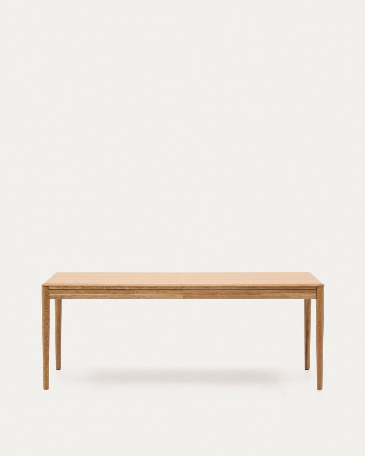 Mesa extensible Lenon chapa y  madera maciza de roble FSC MIX Credit natural 200(280)x90 cm