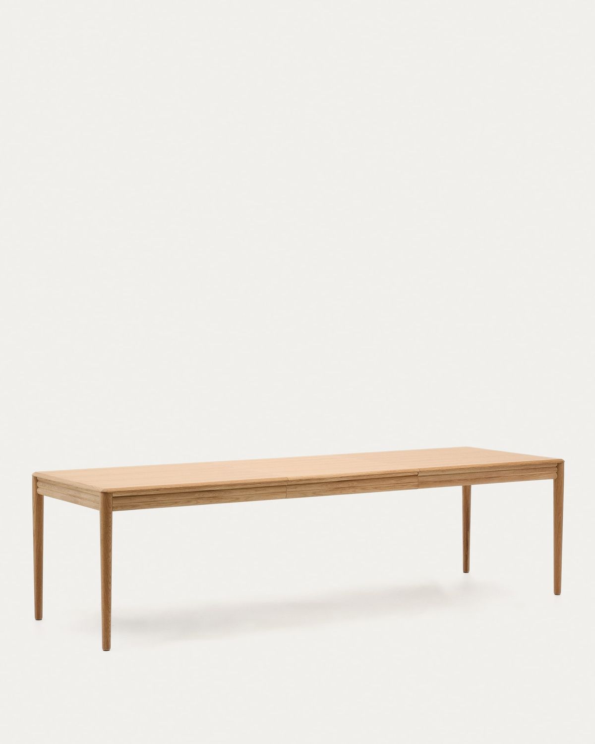 Mesa extensible Lenon chapa y  madera maciza de roble FSC MIX Credit natural 200(280)x90 cm