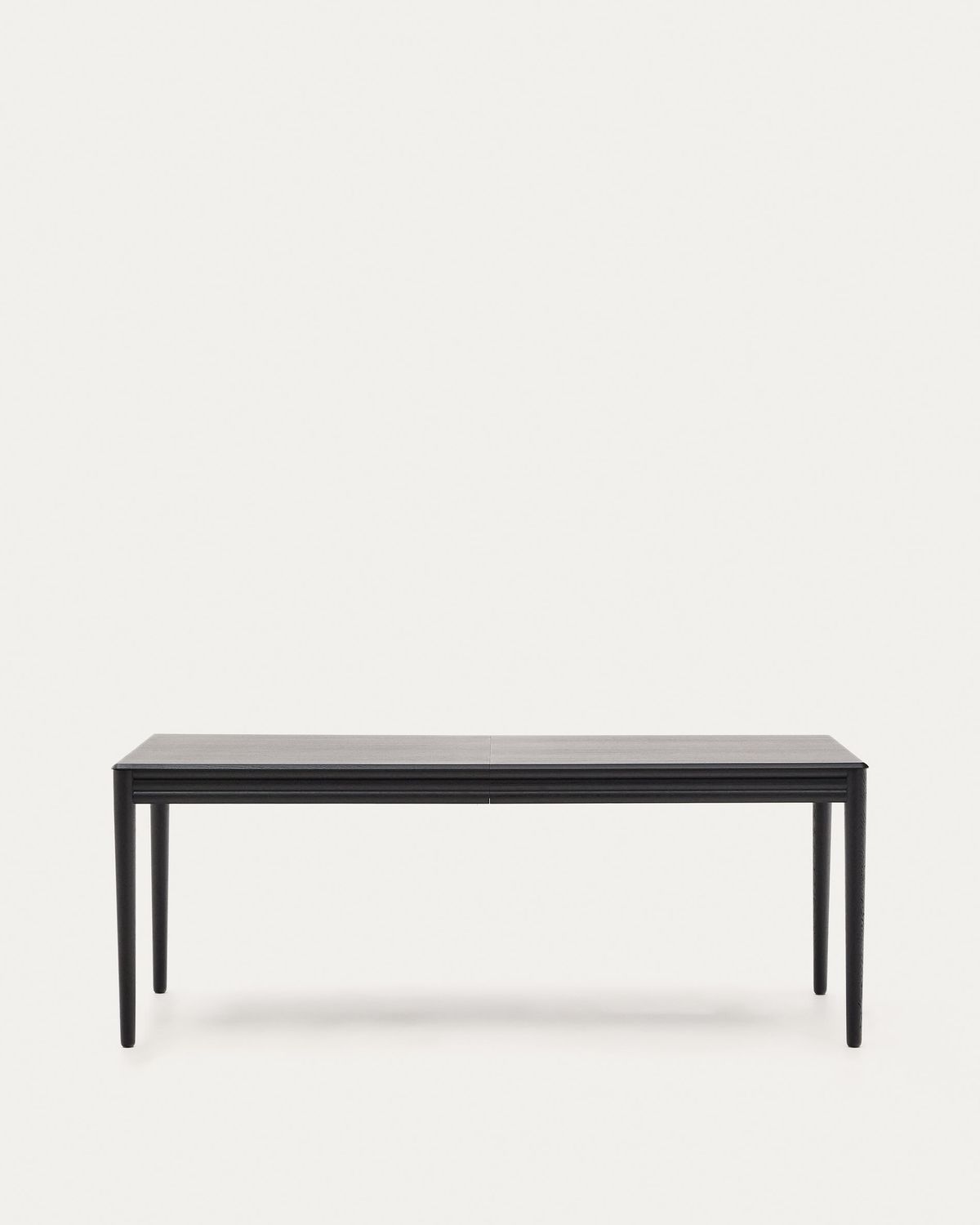 Mesa extensible Lenon de chapa y madera maciza de roble negro 200(280)x90cm FSC Mix Credit