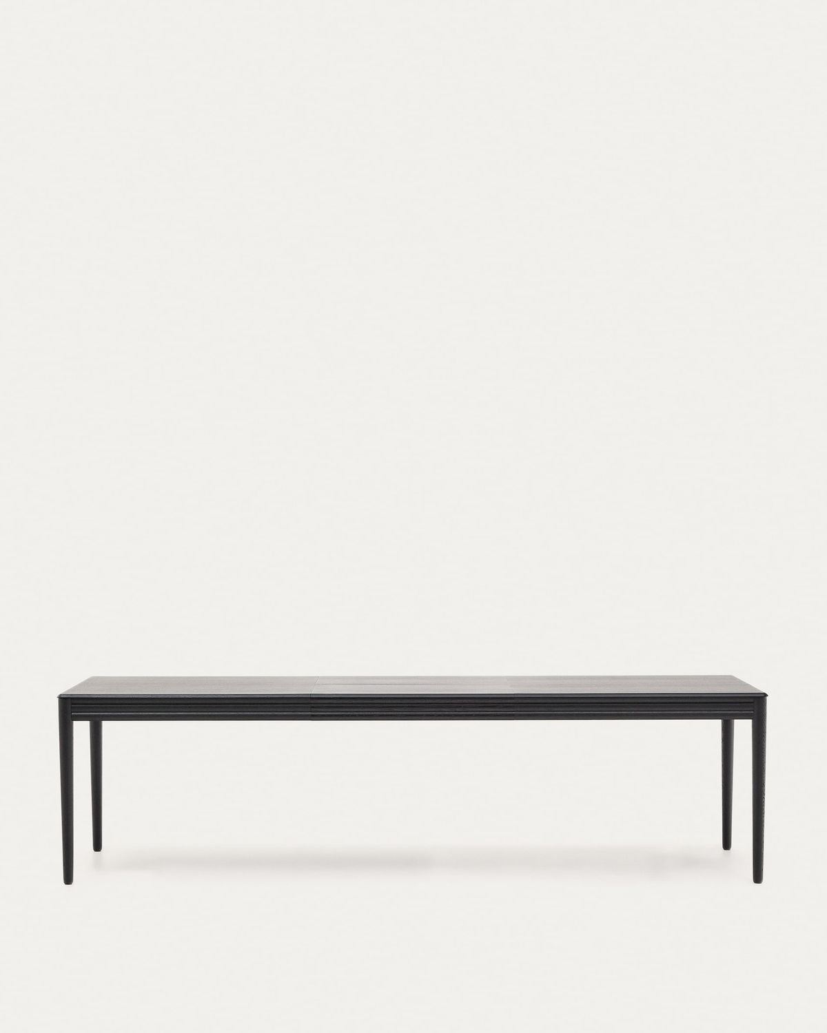 Mesa extensible Lenon de chapa y madera maciza de roble negro 200(280)x90cm FSC Mix Credit