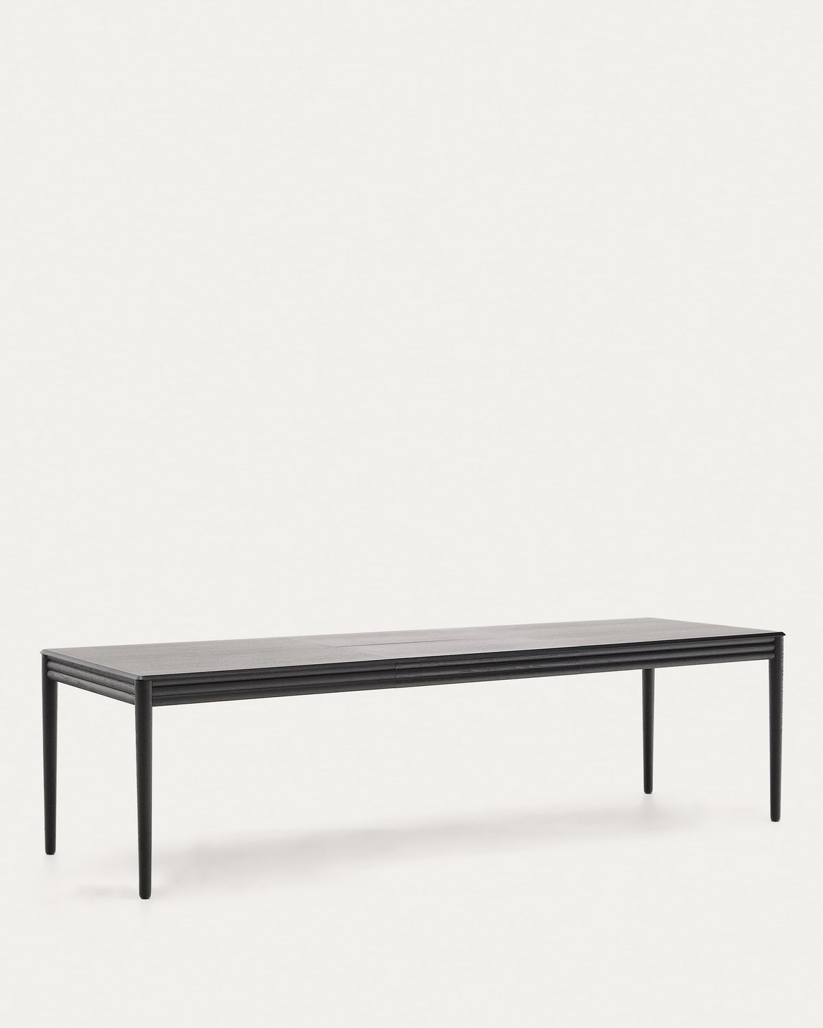 Mesa extensible Lenon de chapa y madera maciza de roble negro 200(280)x90cm FSC Mix Credit
