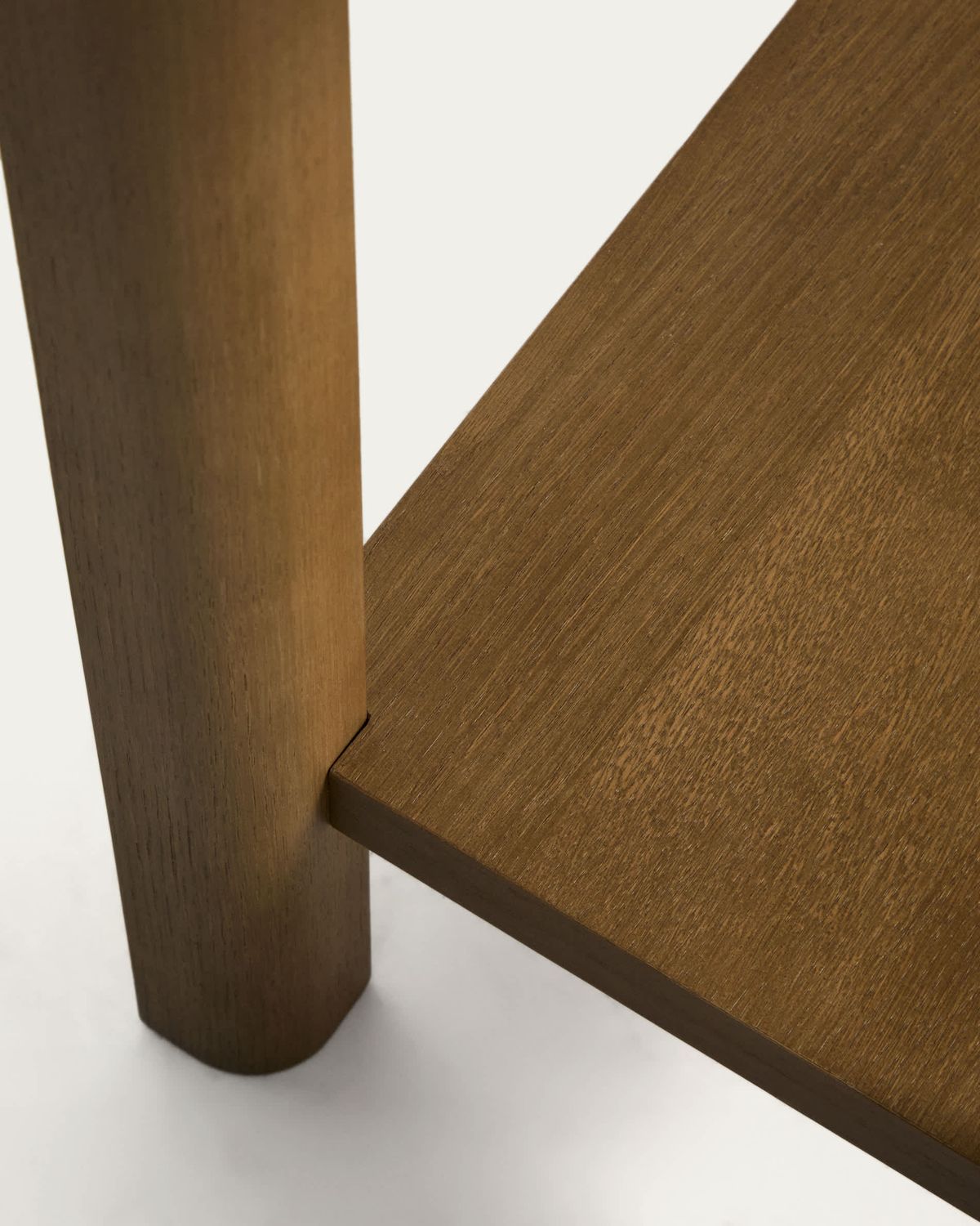 Consola Arelida de chapa y madera maciza de roble acabado marrón claro 112 x 80 cm FSC Mix Credit