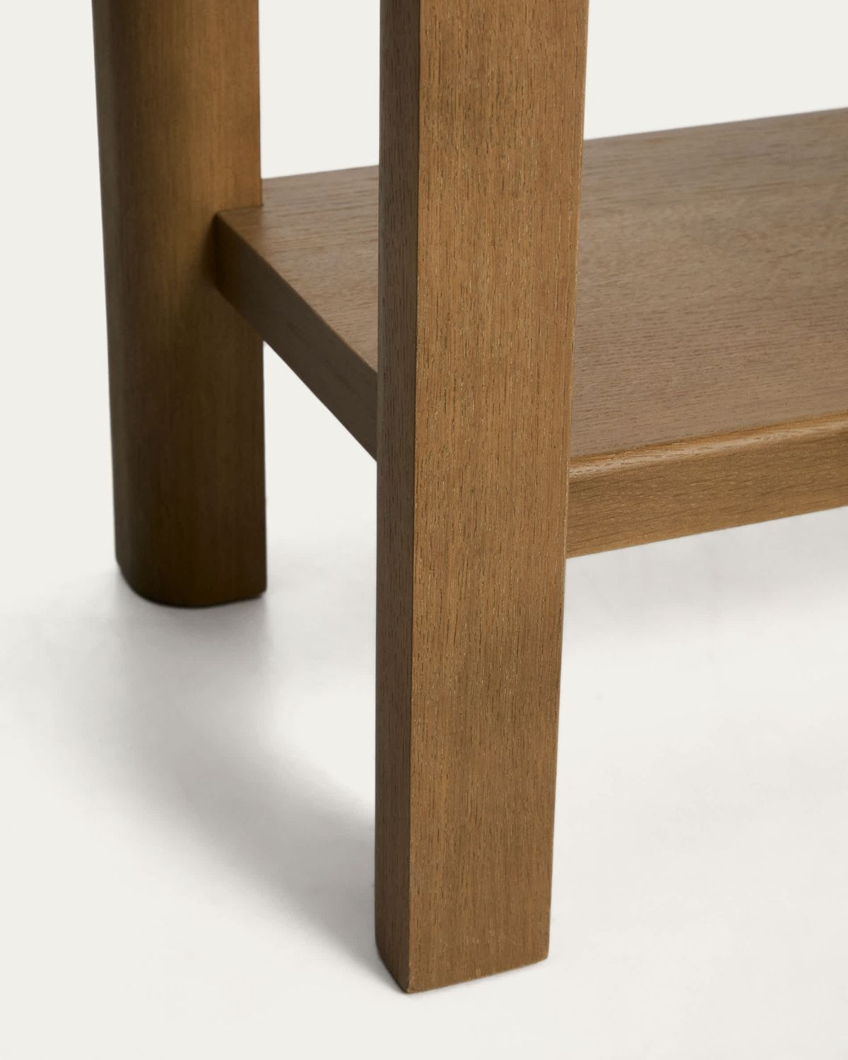 Consola Arelida de chapa y madera maciza de roble acabado marrón claro 112 x 80 cm FSC Mix Credit
