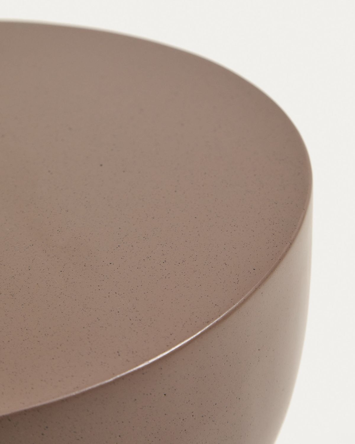 Mesa auxiliar Garbet de cemento marrón Ø 32 cm