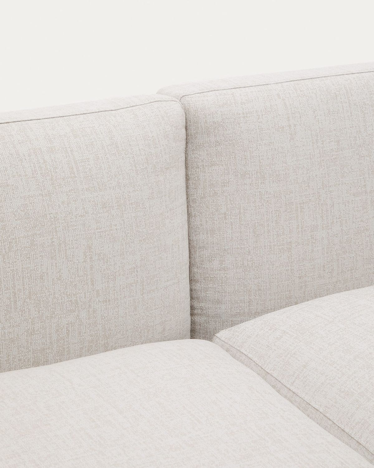 Sofá modular de exterior Sorells 4 plazas con tapizado beige y aluminio verde 370 cm