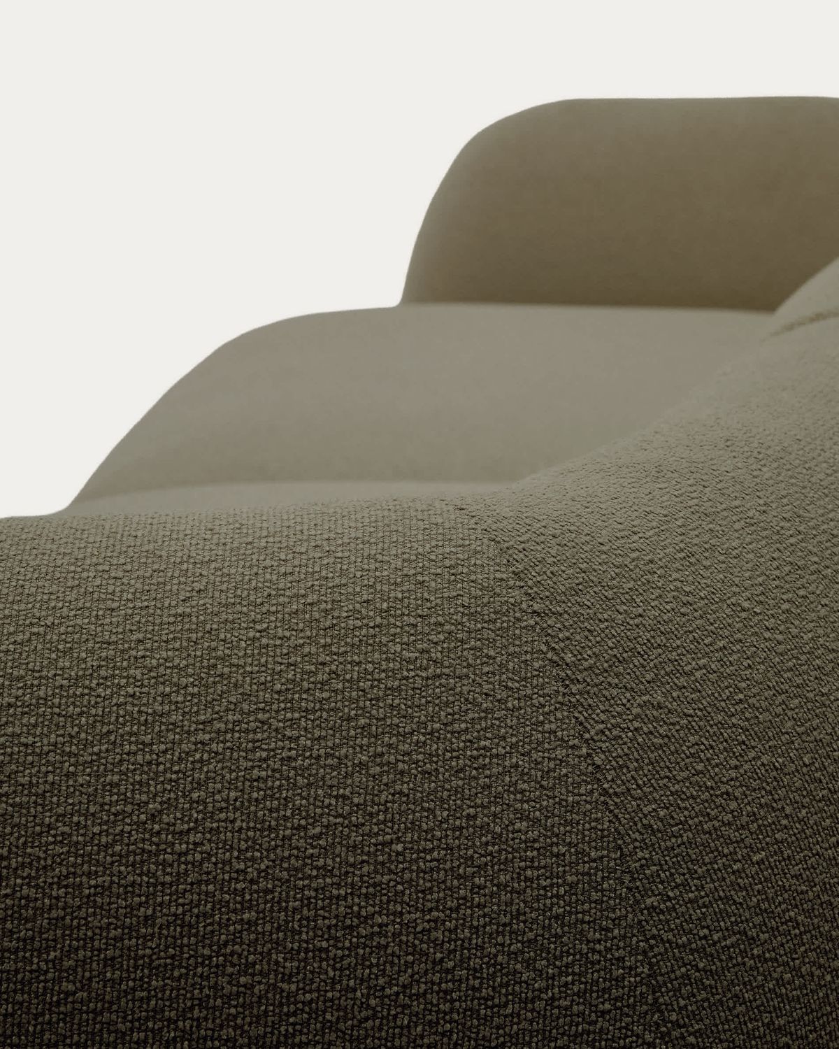 Sofá modular Martina 2 plazas de chenilla con chaise longue derecho verde 230 cm