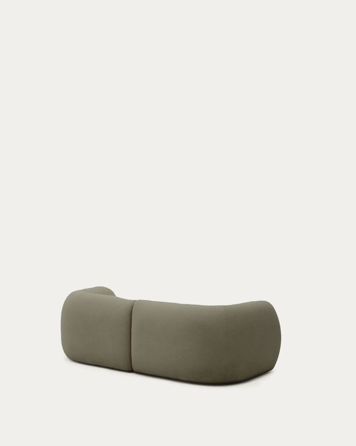 Sofá modular Martina 2 plazas de chenilla con chaise longue derecho verde 230 cm