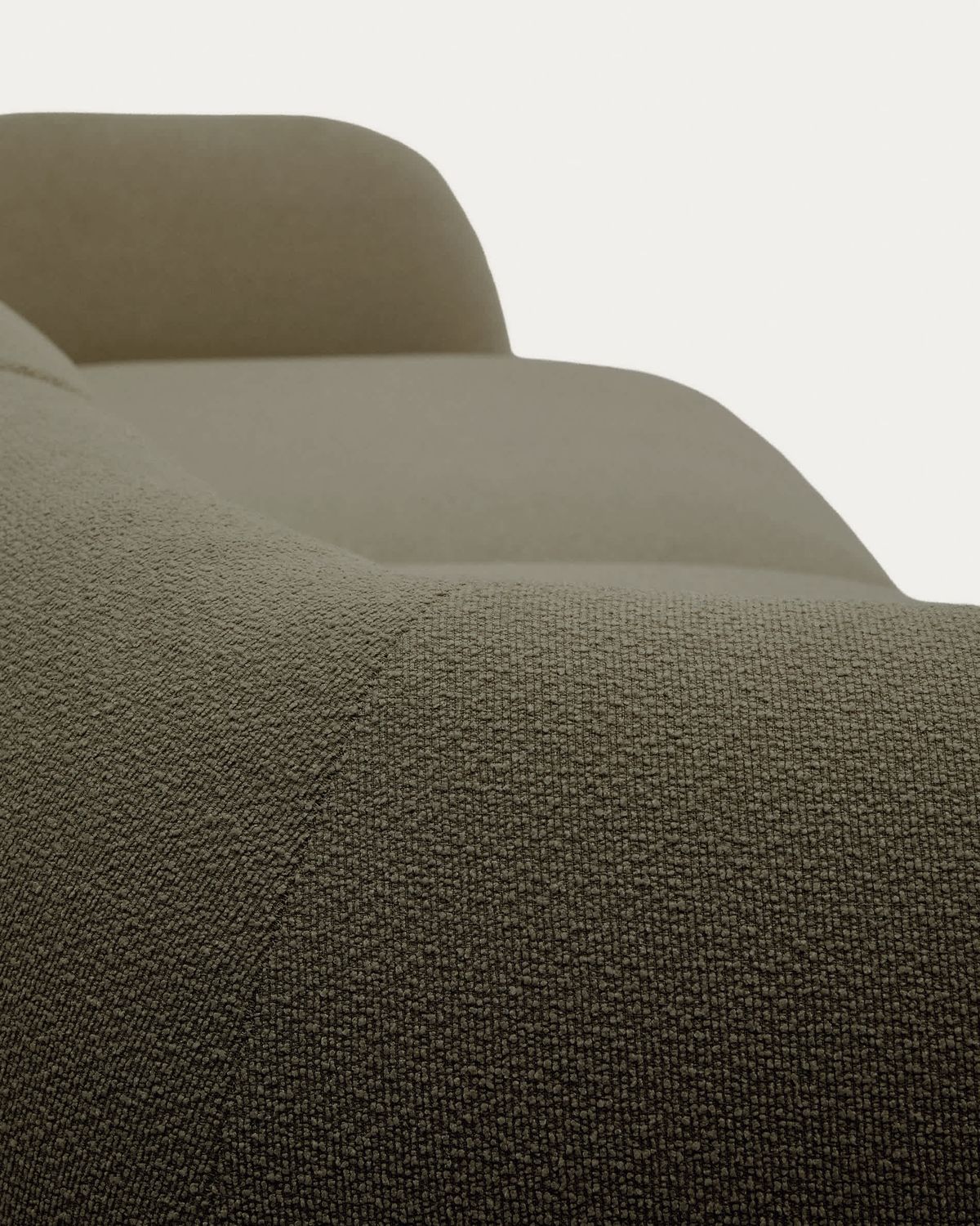 Sofá modular Martina 2 plazas de chenilla con chaise longue izquierdo verde 230 cm