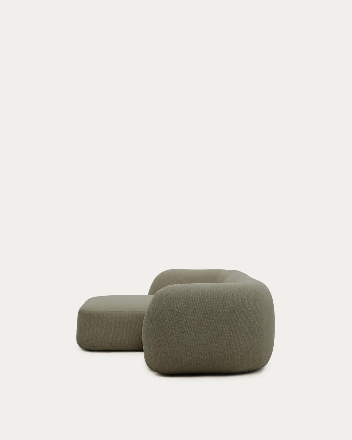 Sofá modular Martina 2 plazas de chenilla con chaise longue izquierdo verde 230 cm