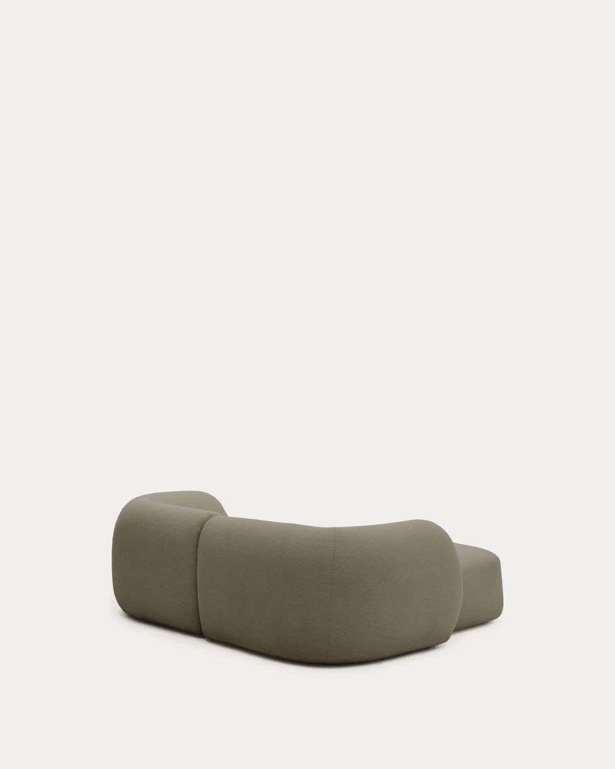 Sofá modular Martina 2 plazas de chenilla con chaise longue izquierdo verde 230 cm