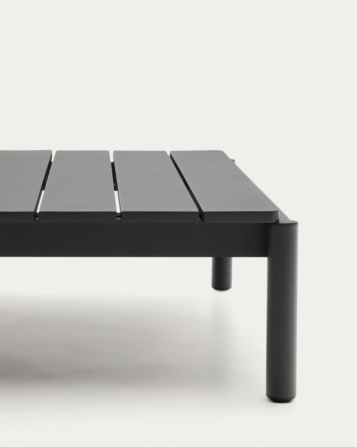 Mesa de centro Sorells de aluminio gris 89 x 91 cm