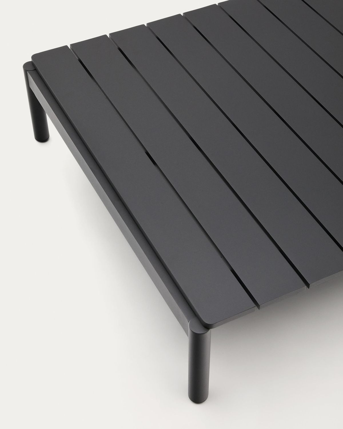 Mesa de centro Sorells de aluminio gris 89 x 91 cm