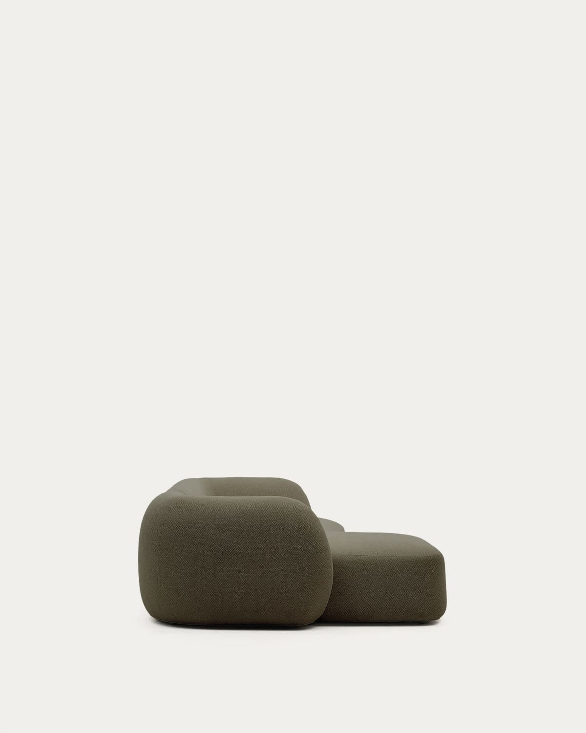Sofá modular Martina 3 plazas de chenilla con chaise longue izquierdo verde 287 cm