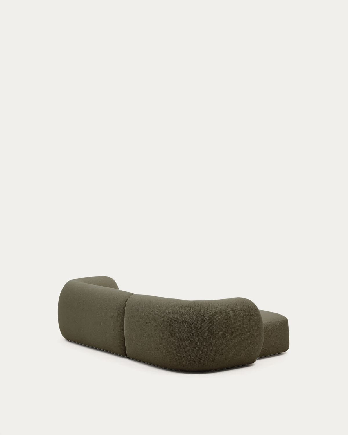 Sofá modular Martina 3 plazas de chenilla con chaise longue izquierdo verde 287 cm