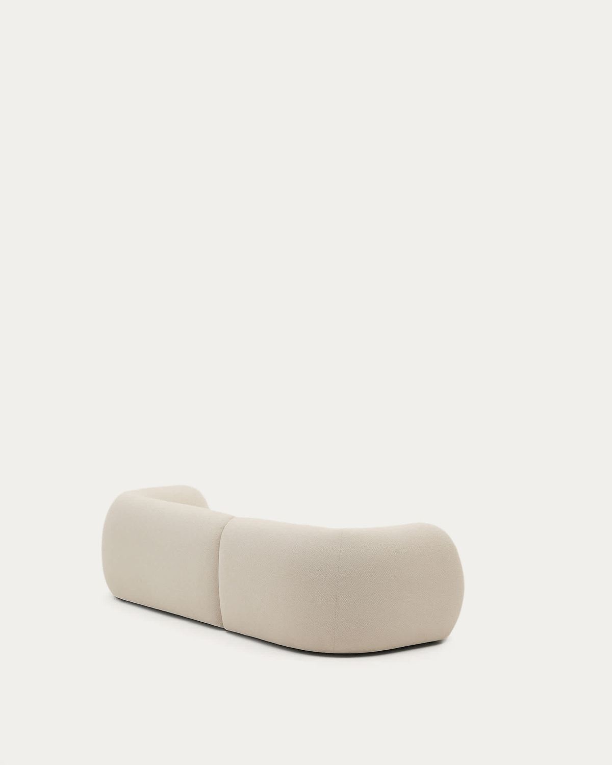 Sofá modular Martina 3 plazas de chenilla con chaise longue derecho color crudo 287 cm