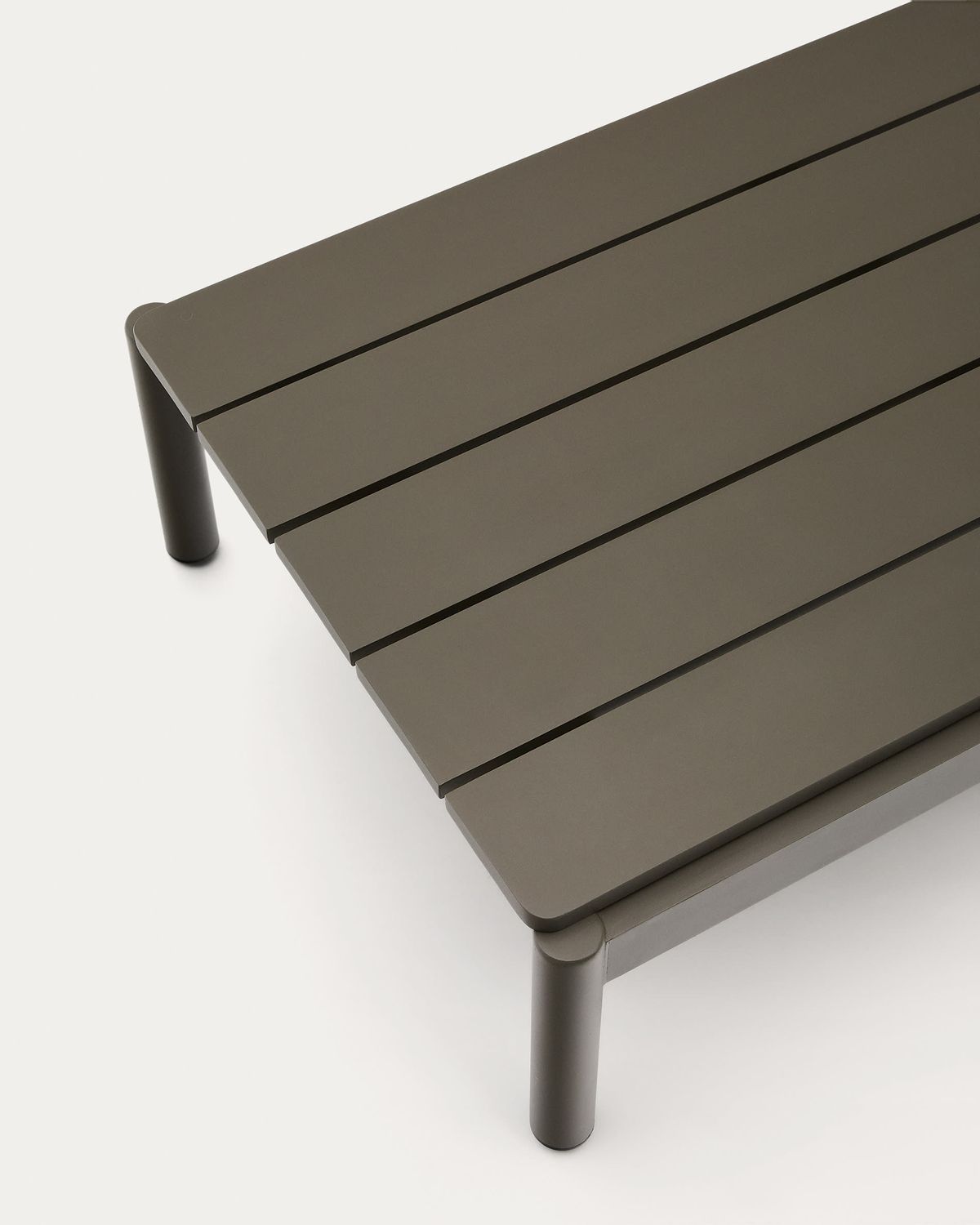 Mesa de centro Sorells de aluminio verde 52,4 x 91 cm