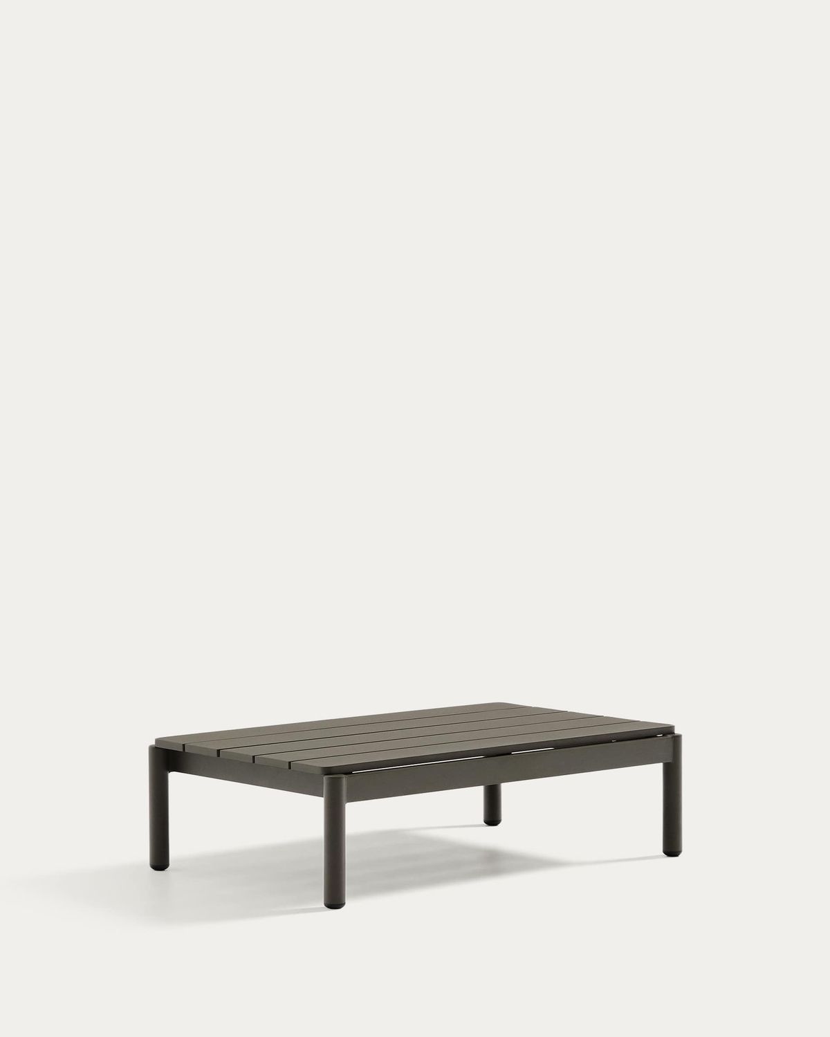 Mesa de centro Sorells de aluminio verde 52,4 x 91 cm