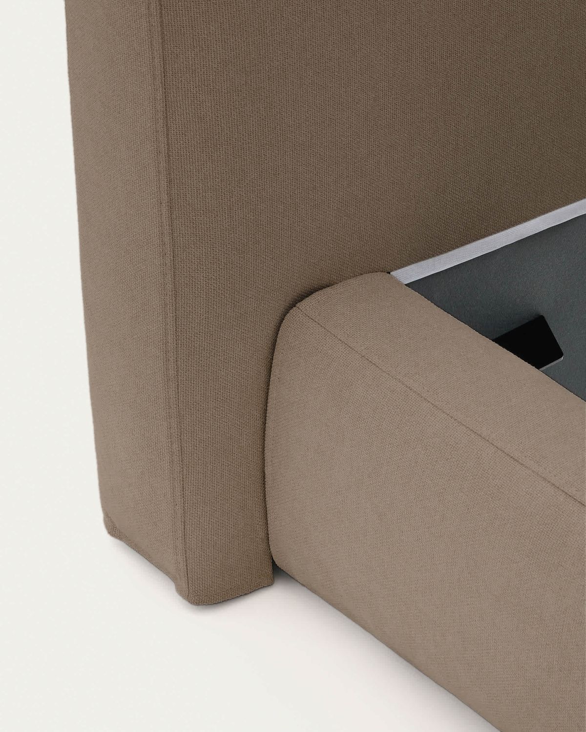 Cama desenfundable Blok marrón para colchón de 160 x 200 cm FSC Mix Credit