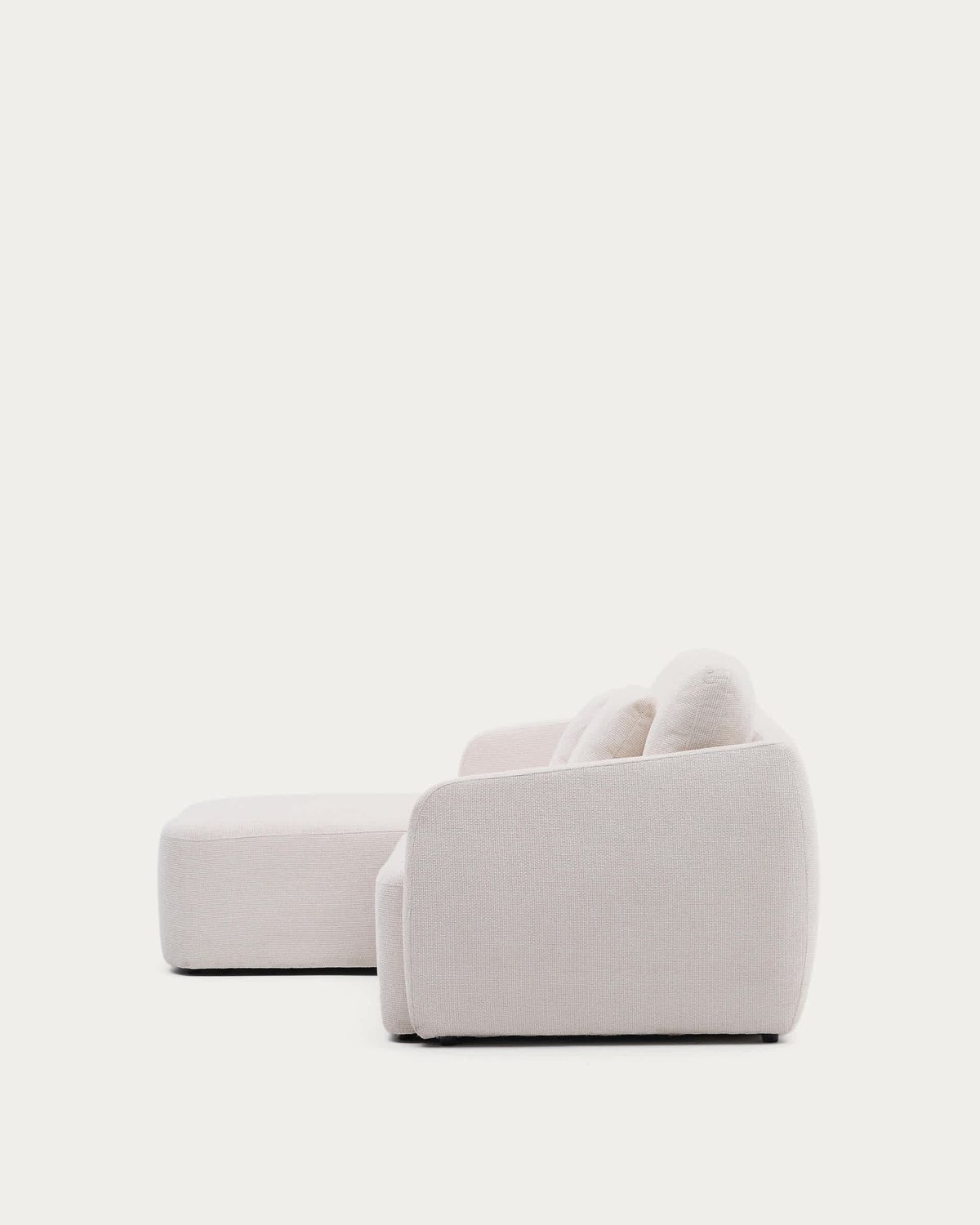 Sofá cama Laira 3 plazas de chenilla con chaise longue izquierda crudo 246 cm FSC Mix Credit
