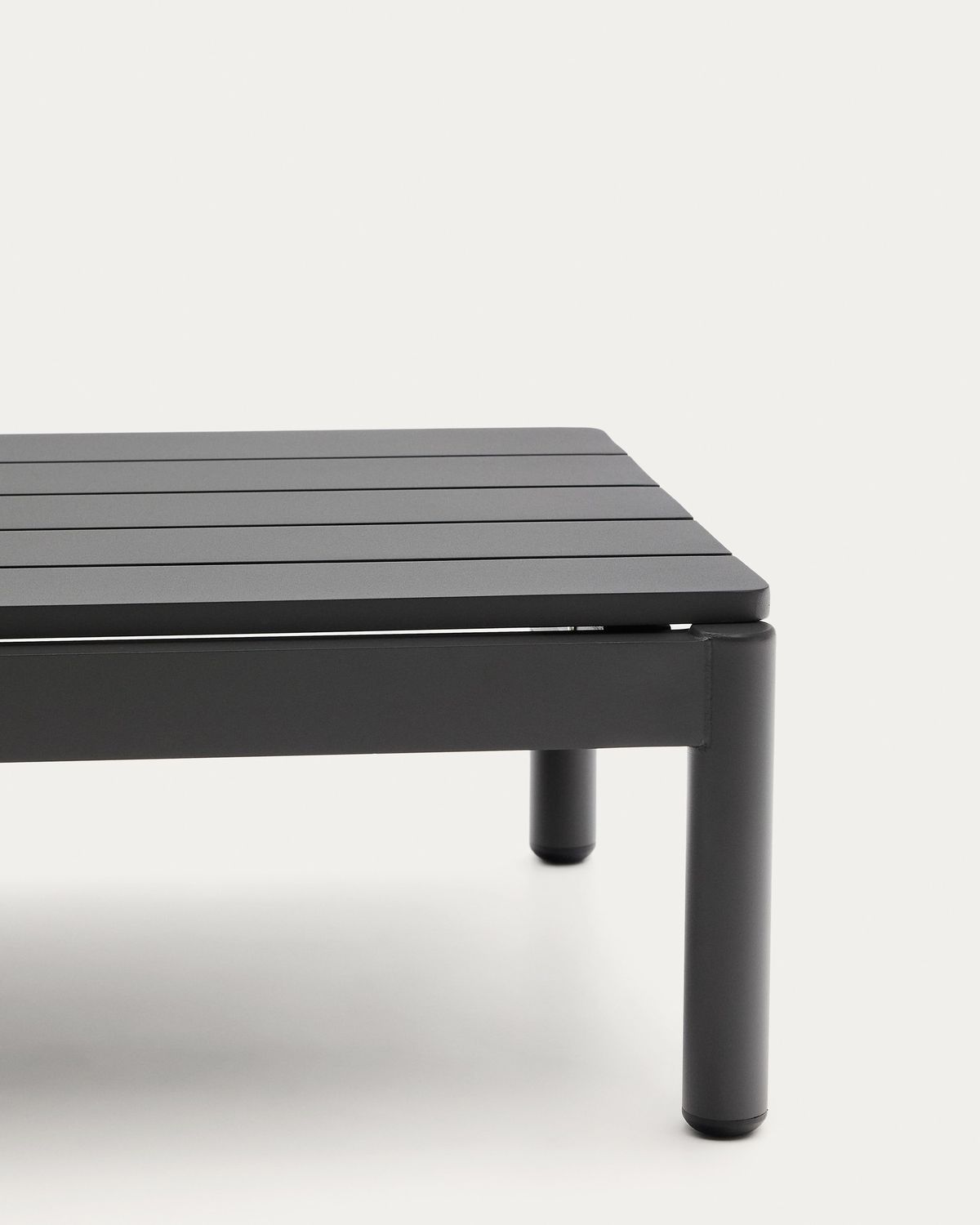 Mesa de centro Sorells de aluminio gris 52,4 x 91 cm