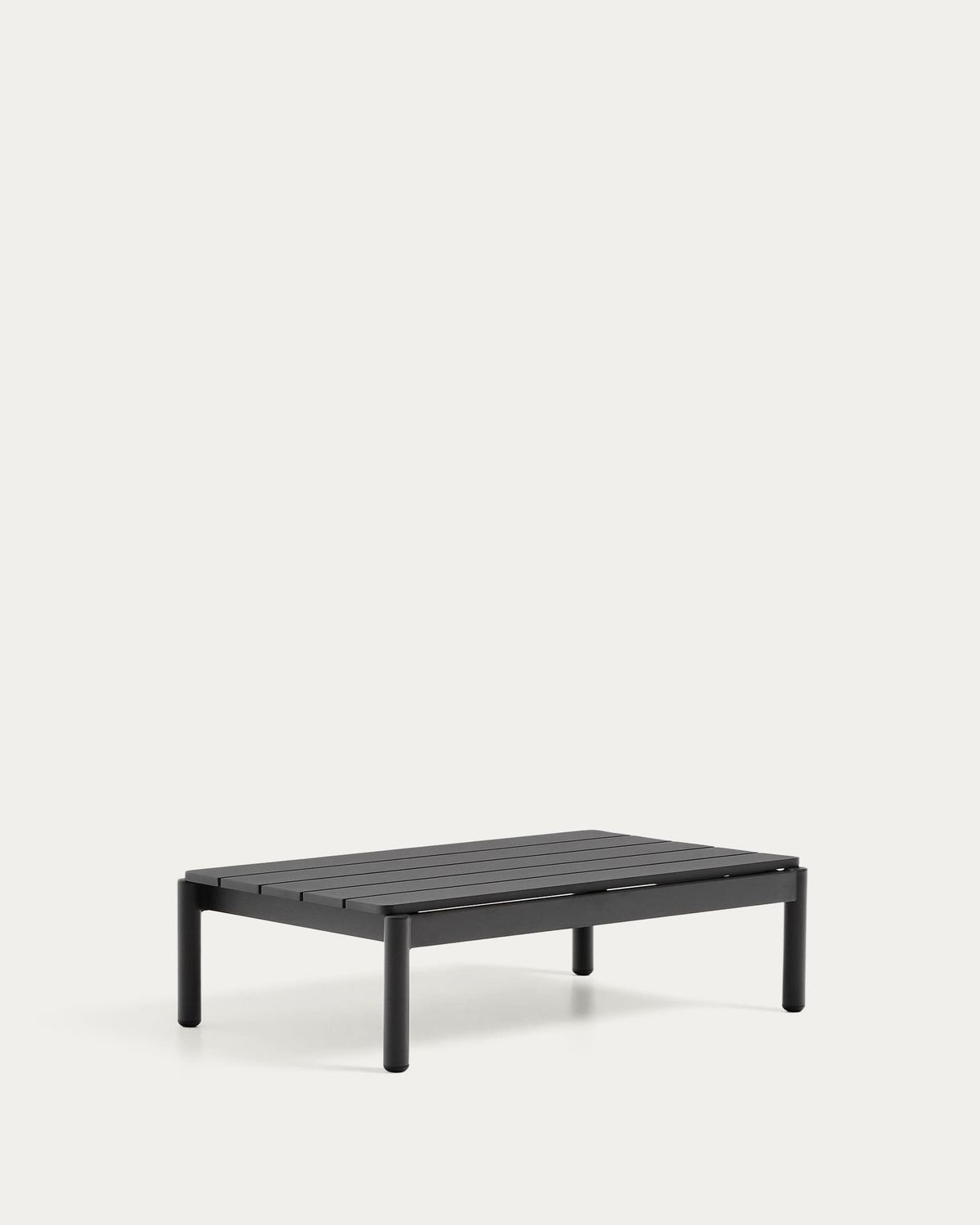 Mesa de centro Sorells de aluminio gris 52,4 x 91 cm