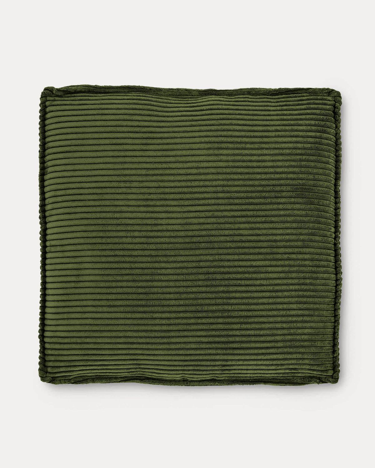 Cojín Blok de pana gruesa verde 60 x 60 cm