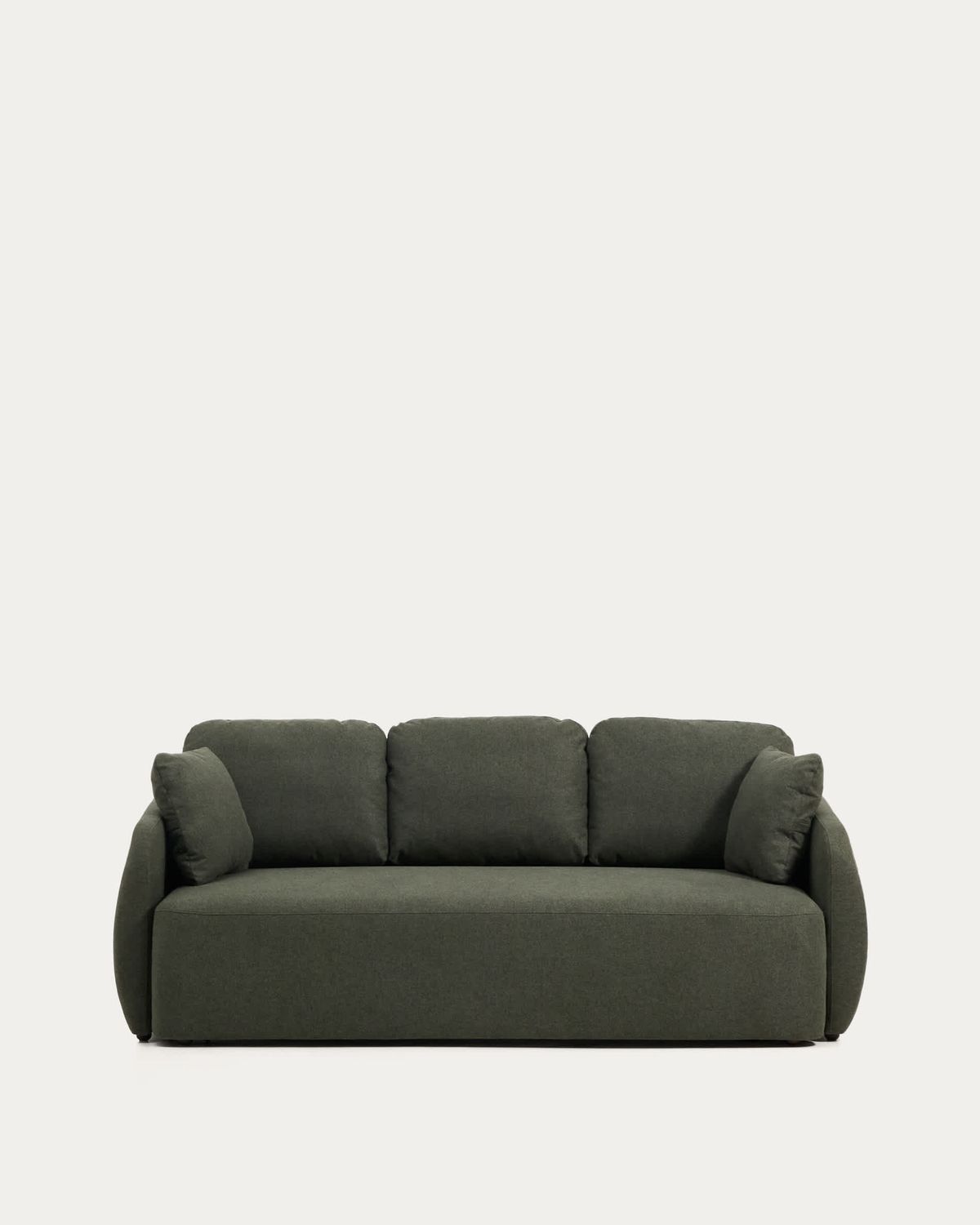 Sofá cama Laira 3 plazas de chenilla verde oscuro 218 cm FSC Mix Credit