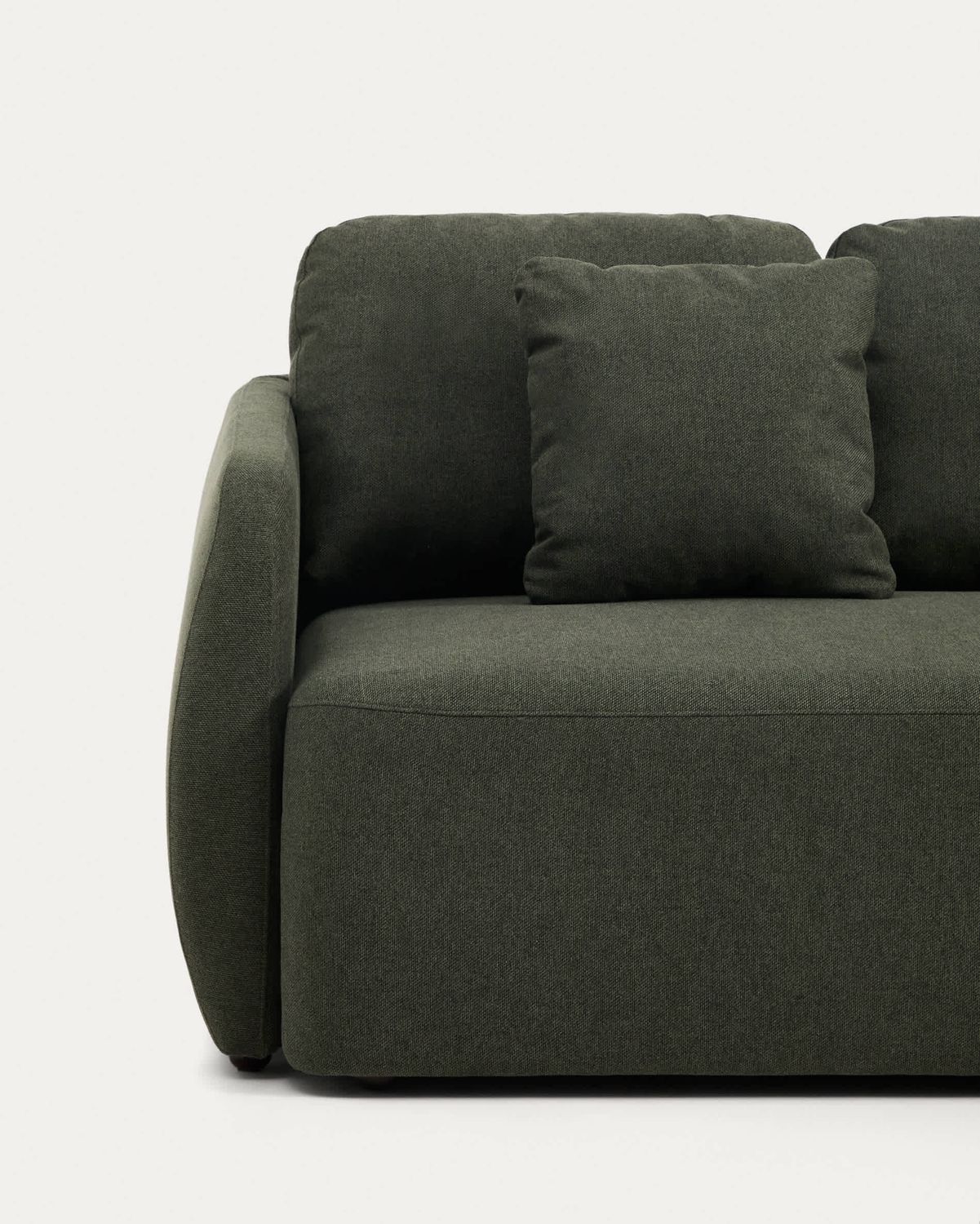Sofá cama Laira 3 plazas de chenilla verde oscuro 218 cm FSC Mix Credit