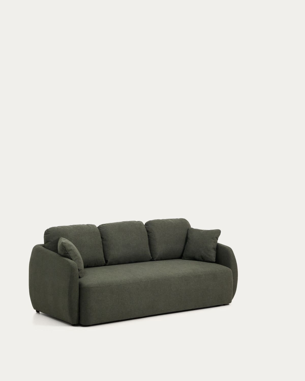 Sofá cama Laira 3 plazas de chenilla verde oscuro 218 cm FSC Mix Credit