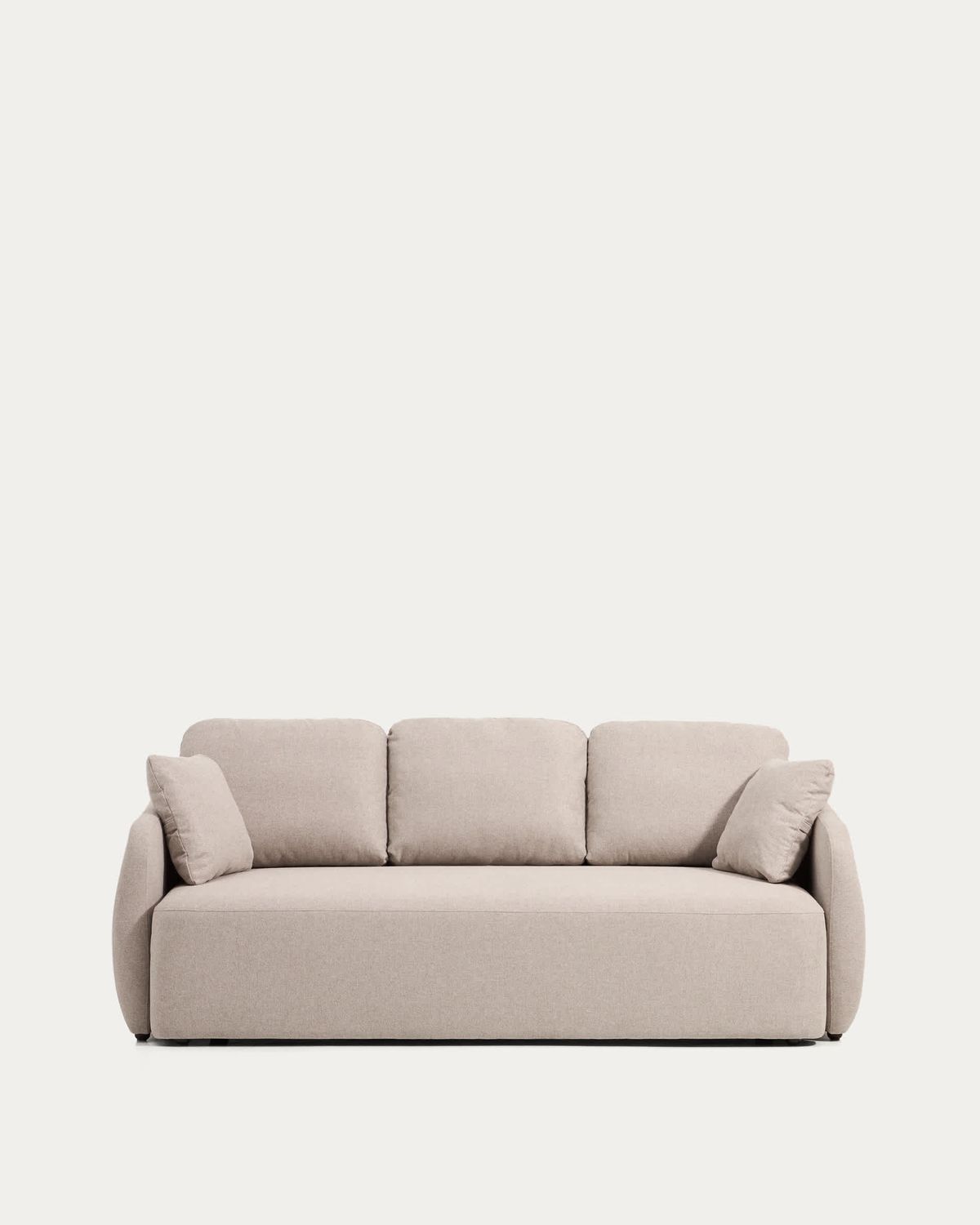 Sofá cama Laira 3 plazas de chenilla beige 218 cm FSC Mix Credit