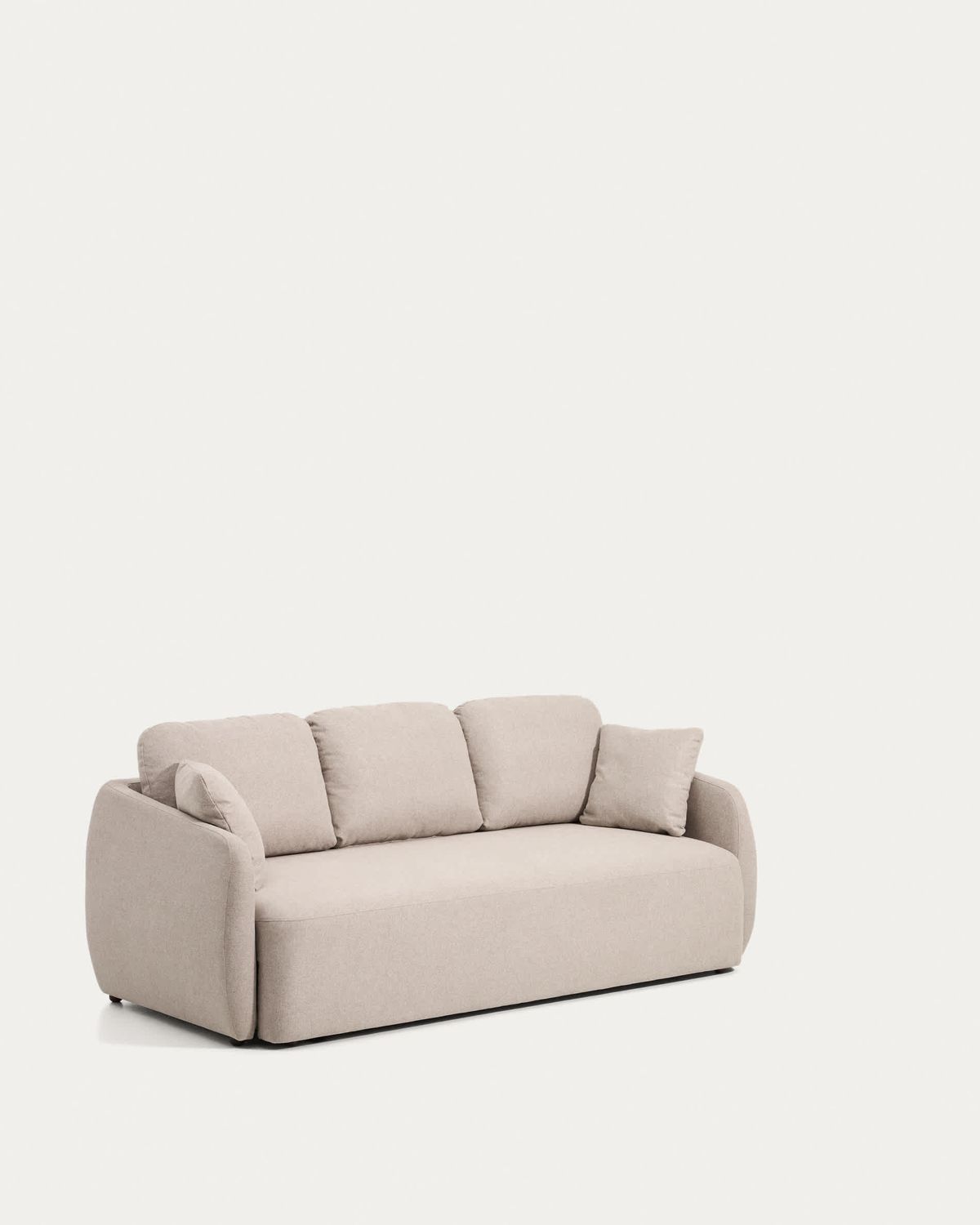 Sofá cama Laira 3 plazas de chenilla beige 218 cm FSC Mix Credit