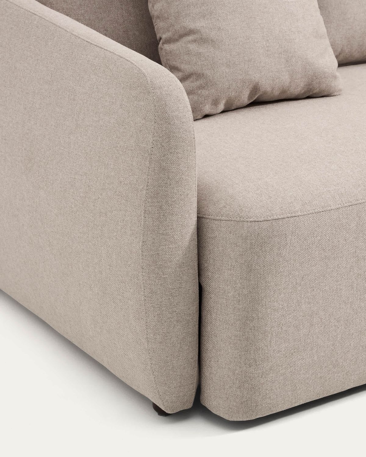 Sofá cama Laira 3 plazas de chenilla beige 218 cm FSC Mix Credit