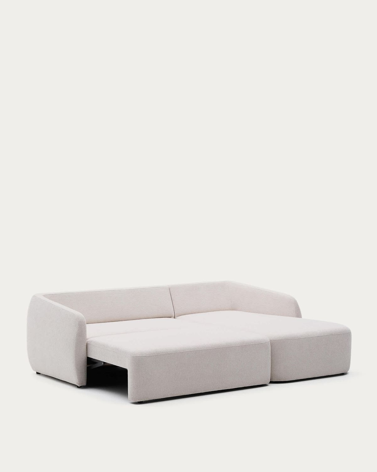 Sofá cama Laira 3 plazas de chenilla con chaise longue derecha crudo 246 cm FSC Mix Credit