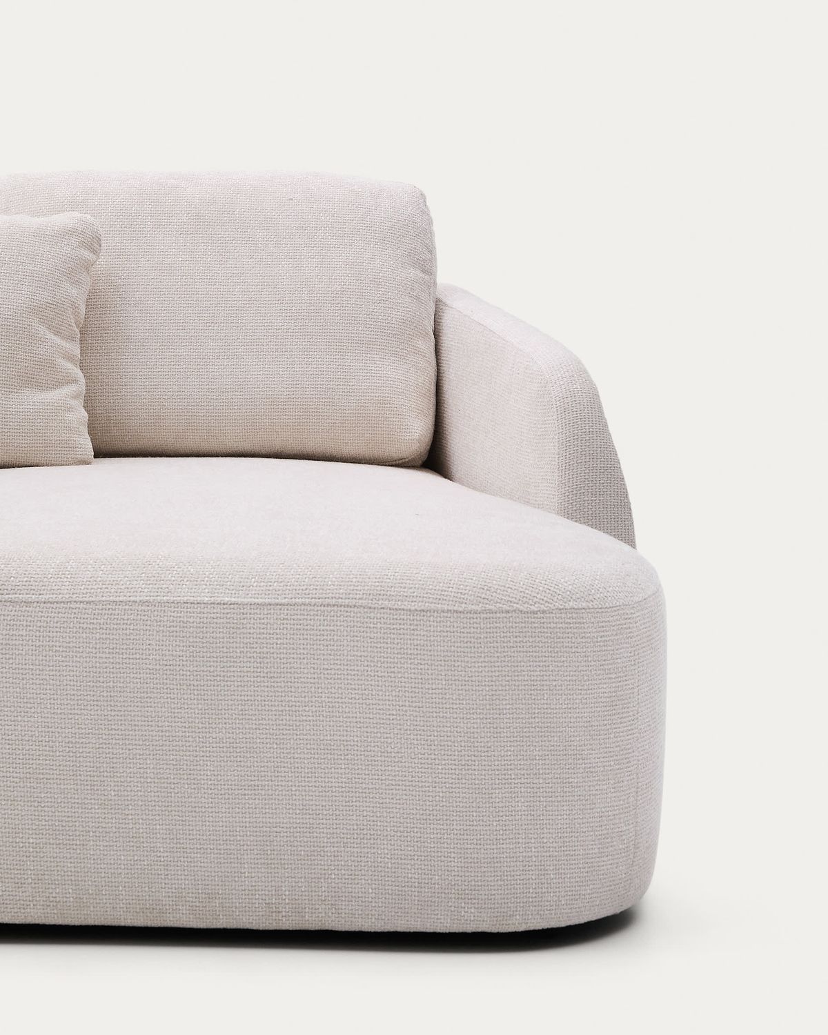 Sofá cama Laira 3 plazas de chenilla con chaise longue derecha crudo 246 cm FSC Mix Credit