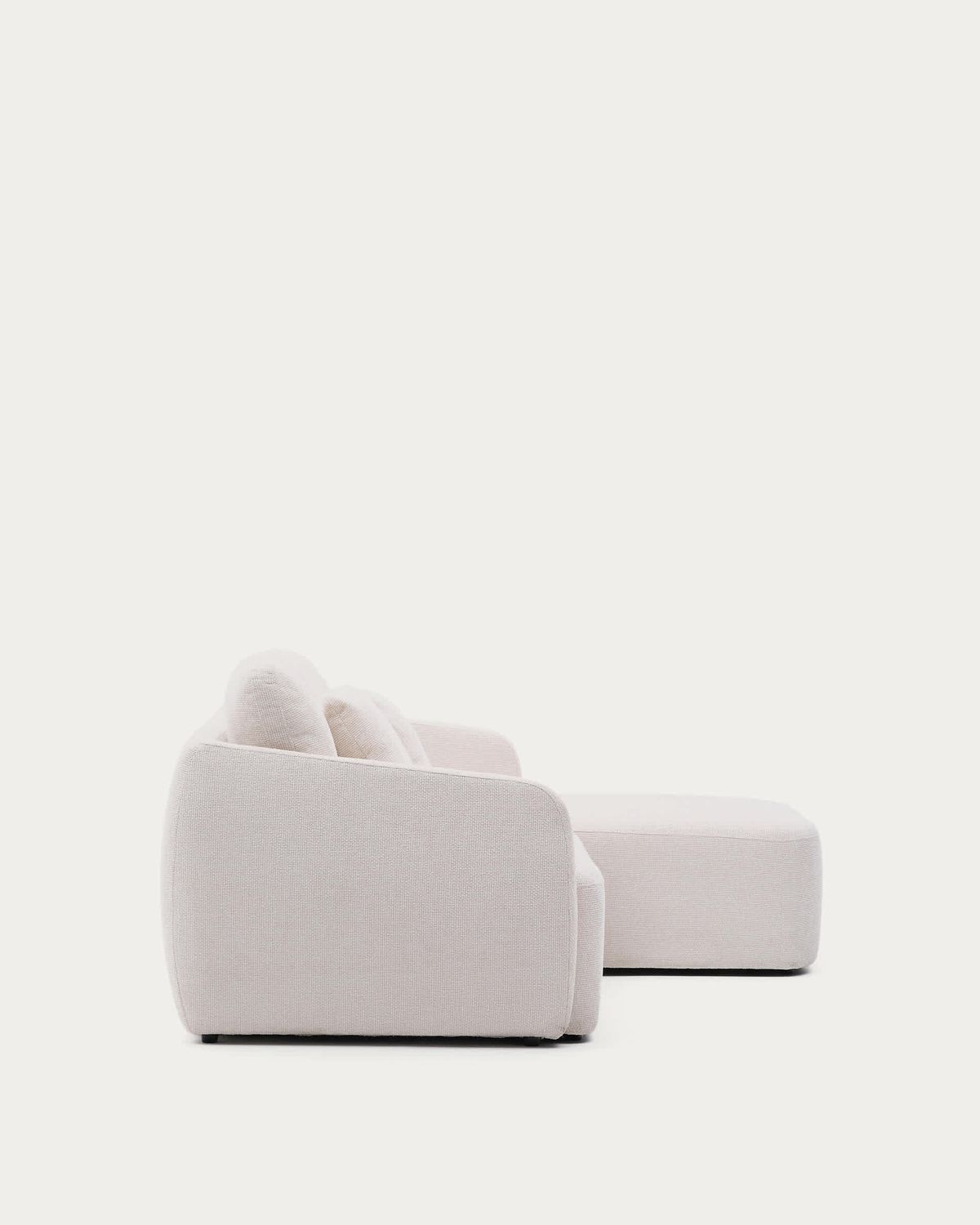 Sofá cama Laira 3 plazas de chenilla con chaise longue derecha crudo 246 cm FSC Mix Credit