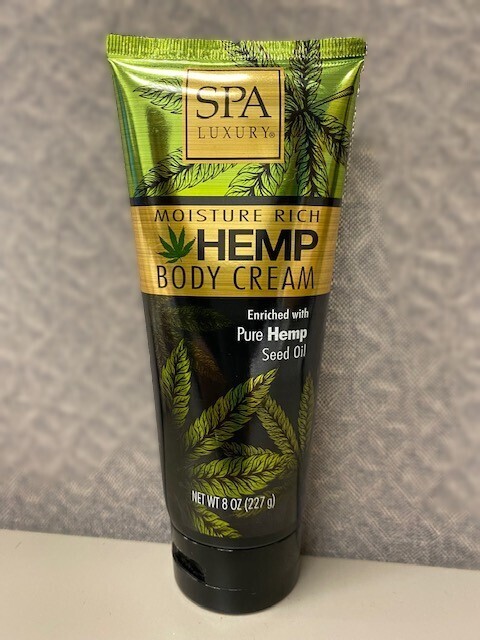 Spa Luxury 8 oz Hemp Body Cream Tube