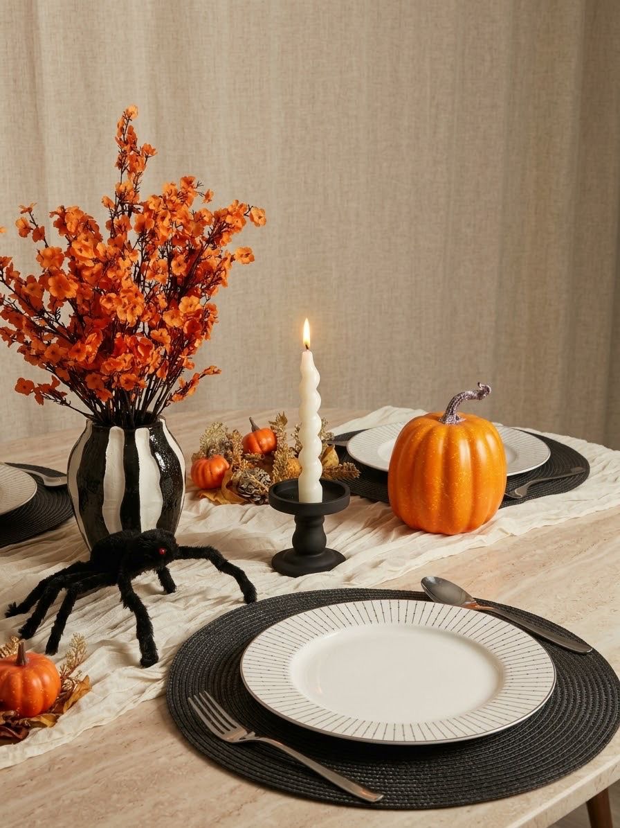 Halloween Setup Beige &amp; Orange