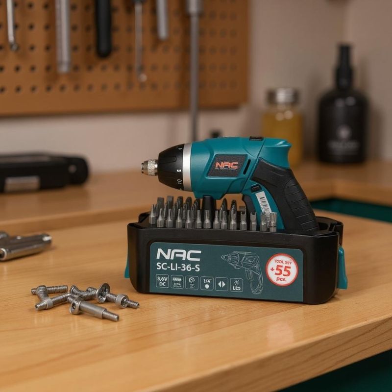 Wkrętarka NAC zasilanie akumulatorowe 3,6 V SC-LI-36-S Lekka i poręczna