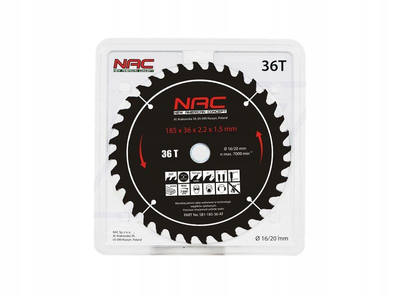 Widiowa tarcza do drewna - SB1-185-36- AT - NAC