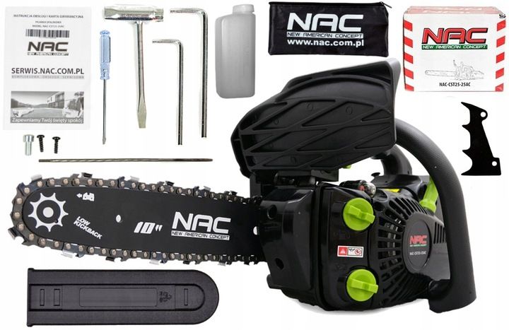 Pilarka łańcuchowa Spalinowa 25,4cc - NAC-CST25-25AC 1,2KM Gałęziówka