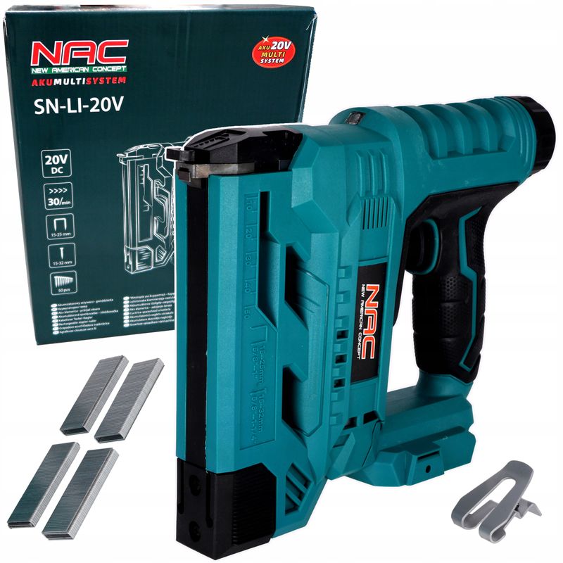 Akumulatorowy Zszywacz i Gwoździarka 20V NAC SN-LI-20V (Wersja Body)