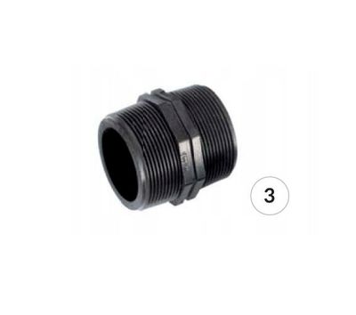 Nypel gwintowany 3/4" GZ x 3/4" GZ do zraszaczy i nawadniania