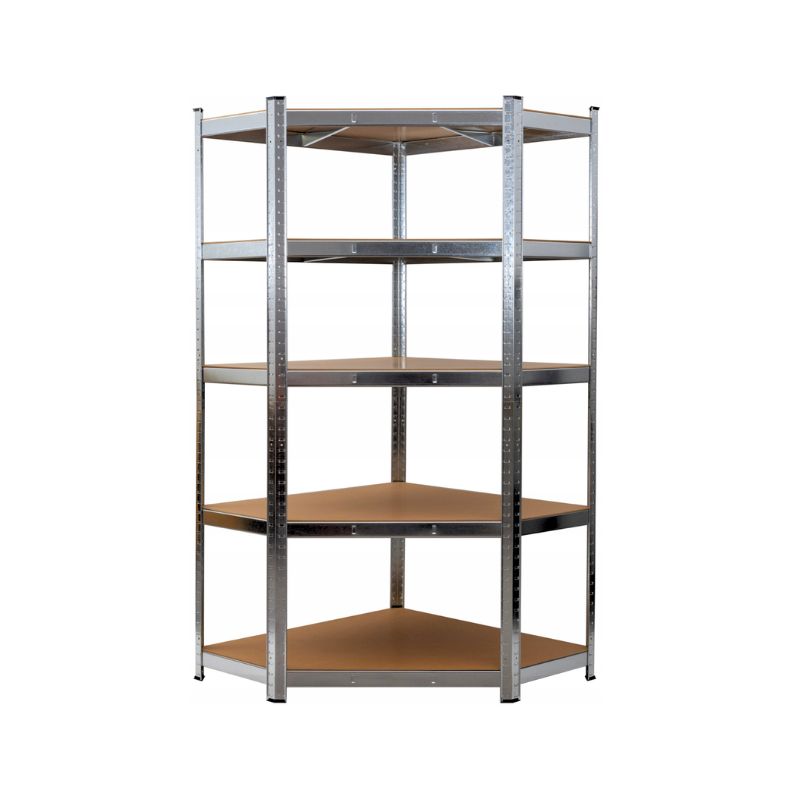 Metalowy Regał Magazynowy Narożny DOOC WNOC175 180x90x40 cm (5 Półek, 175 kg)